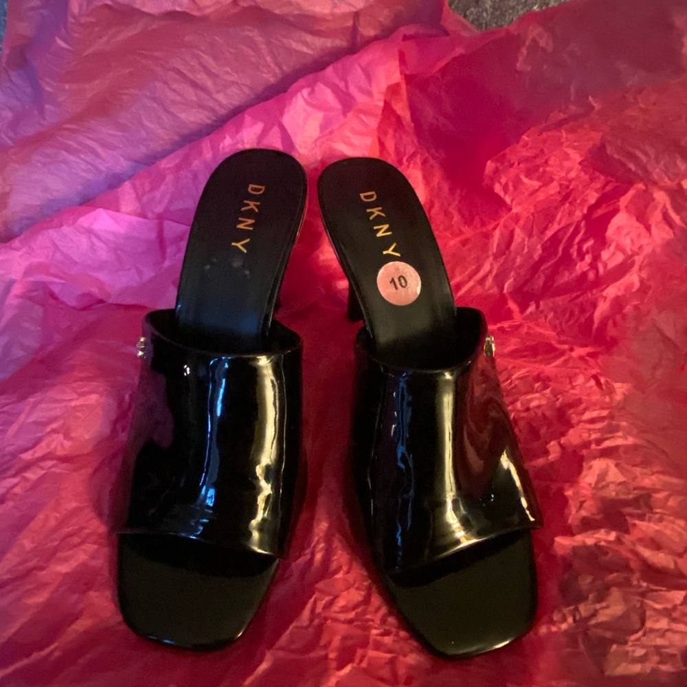 DKNY MULES, black, size 10 great condition!!